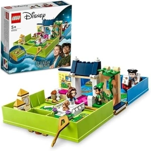 LEGO Disney Peter Pan & Wendy's Storybook Adventure Portable Playset with Micro Dolls and Pirate Ship, Travel Toys for 5 Plus Year Old Kids Girls & Boys 43220