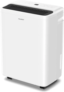 COMFEE' Dehumidifier 12L,Dehumidifiers for Home,Electric Dehumidifier with 1.6L Water Tank,Quiet 39dB,Continuous Drainage,Laundry Drying Mode,Low Energy Consumption,Air Dryer(No HEPA)