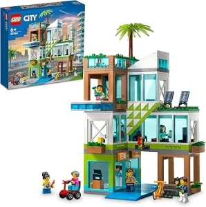 LEGO City Apartment Building, Modular Construction Set with Combinable Rooms, Shop, Toy Bike and 6 Minifigures, Birthday Gift for Kids, Boys, Girls Aged 6+ 60365