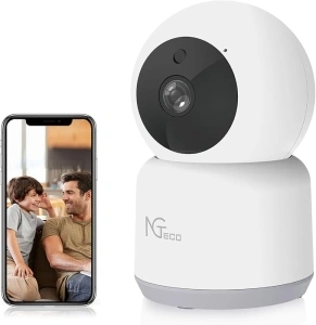 NGTeco Indoor Smart Security Camera,1080p Full-HD, 355°Pan&80°Tilt Motion Tracking, 2.4GHz wifi with Night Vision,Cloud Storage,Human Detection,Compatitble Home App (C2420)