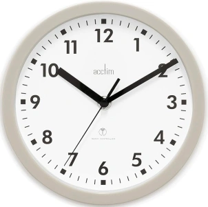 Acctim 74667 Nardo 20cm Radio Controlled Grey Wall Clock