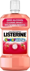 Listerine Smart Rinse Mild Berry Mouthwash (500ml), Kids Mouthwash to Reduce Cavities, Bad Bacteria, and Cleaning Teeth, Gums, and Tongue, Sugar-and Alcohol-Free Mouthwash Formula