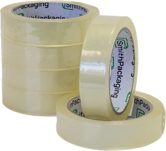 SmithPackaging Clear Sticky Tape 24mm x 66m Pack of 6 Rolls