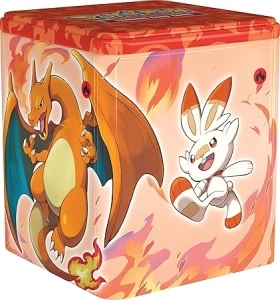 Pokémon TCG: Fire Stacking Tin - Charizard (3 booster packs & coin)