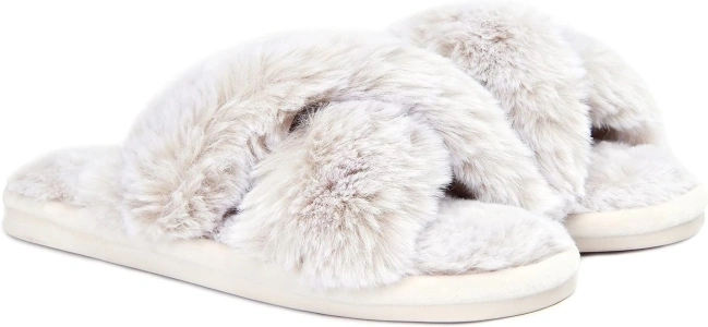 Sleepdown Women's Ladies Faux Fur Rabbit Slippers