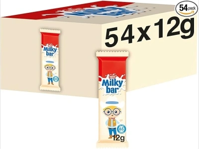 Milkybar White Chocolate Kid Bars, 54 x 12 g