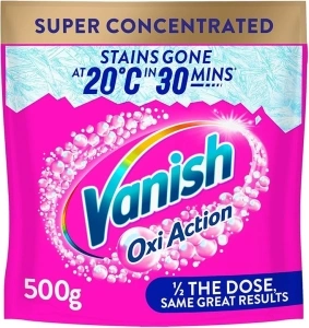 Vanish Gold Oxi Action Plus, Super Concentrated Laundry Booster & Stain Remover Powder for Colours 500 g, Back to School, Removes School Stains in Just 30 Minutes, Safe on School Uniforms