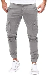 Meilicloth Mens Cargo Pants Casual Long Joggers for Men Regular Fits Trousers with Pockets Jogging Tapered Sweatpants