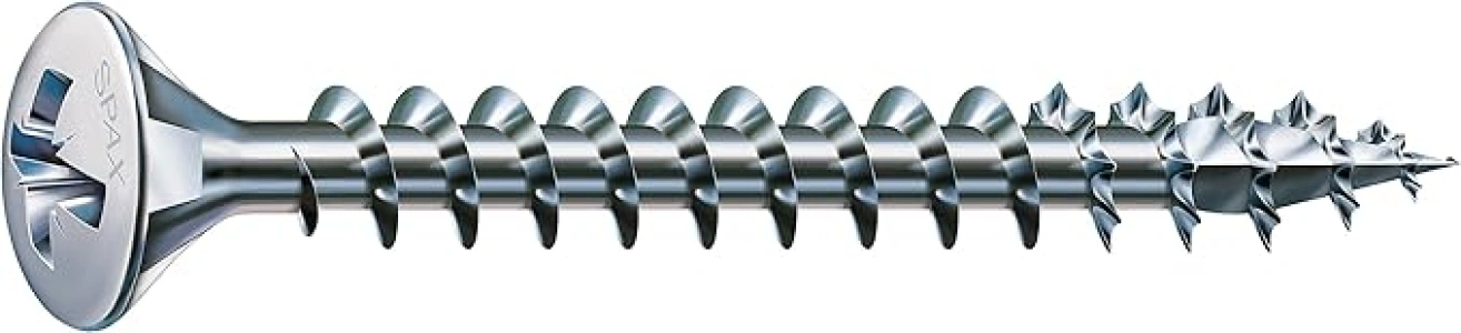 SPAX Universal Screw, 3.5 x 30 mm, Pack of 1000, Phillips Z2, Raised Countersunk Head, Fully Threaded, 4CUT, WIROX A3J, Blank Galvanised, 0241010350305