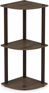 Furinno Toolless Shelves, Wood, Walnut/Brown, one size, 3-Tier