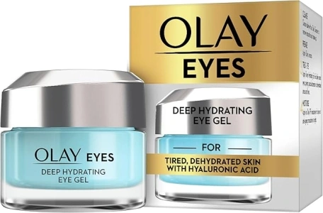 Olay Eyes Deep Hydrating Eye Gel For Tired Dehydrated Skin With Hyaluronic Acid, 15 ml