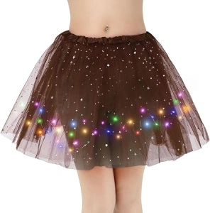 Kefiyis Tutu Skirts for Women LED Light Up Tutu Adult Teen Skirt Ballet Dance Parties Fancy Dress Halloween Costume