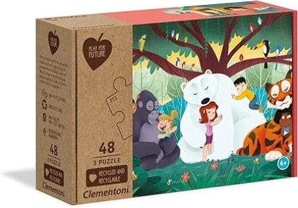 Clementoni - 25253 - Fantasyland - 3x48 Pieces - Made In Italy - 100% Recycled Materials, Jigsaw Puzzle For Kids