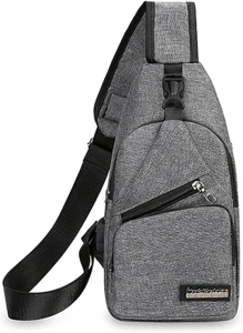 Lightweight Small Rucksack Multi Pockets Canvas Crossbody Bag Nylon And Oxford Crossbody Bag For Men Women Kids Sports And Outdoor Hiking Cycling Traveling Fishing Camping Work Daily