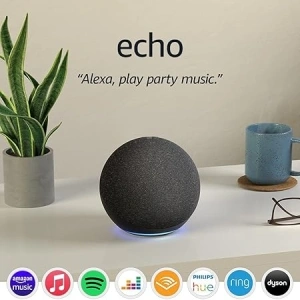 Echo (4th generation) | Premium sound Wi-Fi and Bluetooth smart speaker with Dolby, smart home hub and Alexa | Charcoal