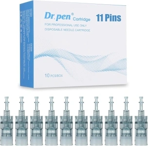 Dr.pen M8 Cartridges 11 Pins, 10Pcs Dr.pen Replacement Cartridges for Microneedling Pen M8 Model, Authentic Disposable Microneedling Cartridges (11 Pins, 10Pcs)