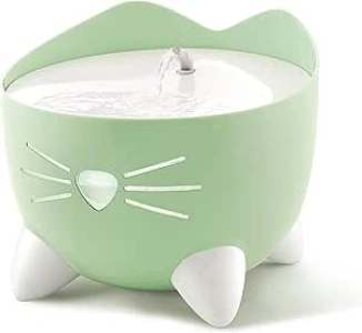 Catit PIXI Cat Drinking Fountain, Running Water Fountain, Green