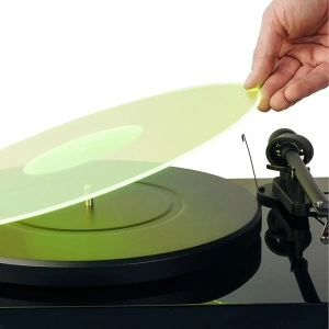 Hudson Hi-Fi Acrylic Turntable Mat - GreenLit - LP Slipmat