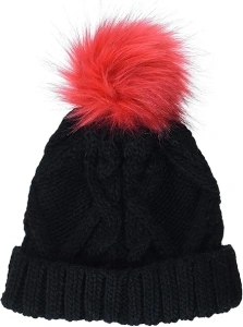 Amazon Essentials Unisex Kid's Knitted Faux Fur Pom Beanie