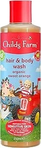 Childs Farm | Kids Hair & Body Wash 250ml | Organic Sweet Orange | Gently Cleanses | Suitable Dry, Sensitive & Eczema-prone Skin