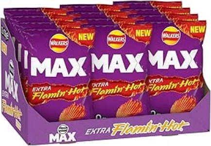 Walkers Max Extra Flamin' Hot Crisps 130g (Case of 12)