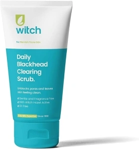 Witch Daily Blackhead Clearing Scrub 150ml, unblocks pores, gentle and fragrance free, with Witch Hazel Active and anti-inflammatory salicylic acid