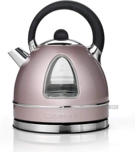 Cuisinart Traditional style Electric kettle Fast boil, cordless, quiet, easy pour Easy clean, removable limescale filter 1.7L capacity 3kW Matching toaster available Vintage Rose