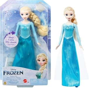 Mattel Disney Frozen Singing Elsa Doll, Frozen Elsa in Signature Clothing, Poseable Doll with Button that Sings 