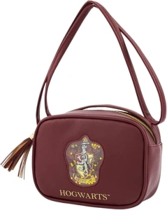 Claire's Harry Potter Gryffindor Crest Crossbody Bag Purse for Girls – Burgundy, Faux Leather (7.5