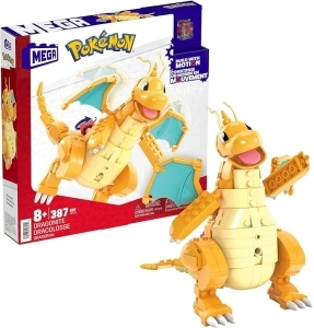 MEGA Pokémon Action Figure Building Toys for Kids, Dragonite with 387 Pieces and Wing Flapping Motion, Age 9+ Years Old Gift Idea, HKT25