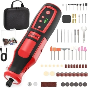 DuroFort 8V Rotary Tool Cordless, with 2.0 Ah Battery and 146pcs Accessories, 5 Variable Speed 32000RPM Multi Rotary Tool with LED, for Carving, Grinding, Cutting, Polishing and DIY, Gifts for Men