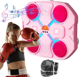 IXYHKB Music Boxing Machine, Smart Bluetooth Boxing Pad Wall Mounted with Boxing Gloves, Punching Machine with 3 Speed Level, Suitable for Children, Adults, Exercise Reflexes, Relieve Stress