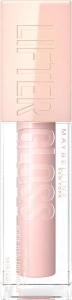 Maybelline New York Lifter Gloss, Hydrating Lip Gloss with Hyaluronic Acid, 5.4 ml, Shade: 002 Ice