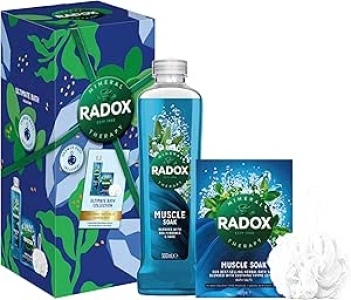 RADOX Ultimate Bath Collection Gift Set bath soak, bath salts & shower puff perfect for any occasion 2 piece