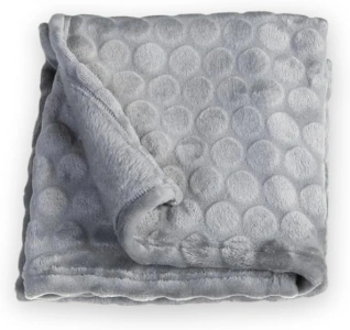 Clair de Lune Marshmallow Soft Baby Pram Blanket 90 x 70 cm (Grey)