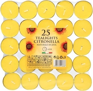 Price's Candles Citronella Tealights Pack of 25 (Citronella Range)