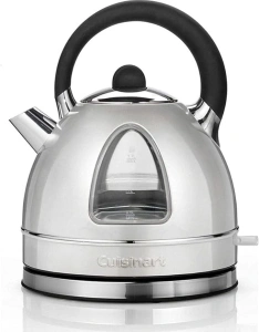 Cuisinart Traditional Style Electric Kettle Fast Boil, Cordless, Quiet, Easy Pour Easy Clean, Removable Limescale Filter 1.7L Capacity 3Kw Matching Toaster Available Stainless Steel