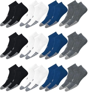 KOPNHAGN Men's Ankle Socks Low Cut Socks for Running, Gym, Training, for Men & Women, Pack of 4 or 12 Pairs