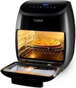 Tower T17076 Xpress Pro Combo 10-in-1 Digital Air Fryer Oven with Rapid Air Circulation, 60-Minute Timer, 11L, 2000W, Black