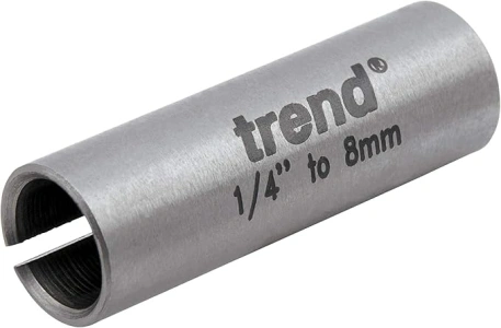 Trend Collet Sleeve, 6.35mm to 8mm Reduction Sleeve for Smaller Shank Cutters, CLT/SLV/638