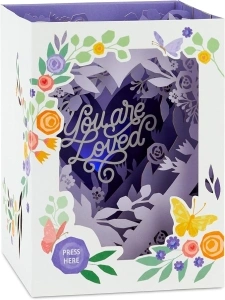 Hallmark Mothers Day Card - 3D Pop-Up Floral Diorama Card with Light and Music