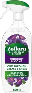 Zoflora Midnight Blooms Multipurpose Disinfectant Spray, Antibacterial Multi-surface Cleaner, Pet-Friendly, Kills 99,9% of Bacteria & Viruses, 1 x 800ml