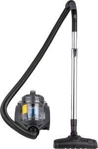 Amazon Basics Cylinder Bagless Vacuum Cleaner with HEPA filter for Hardfloor, Carpet & Car, Compact & Lightweight, 700W, 1.5L, Black