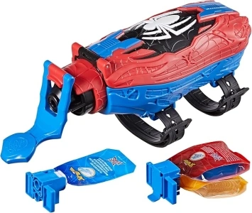 Spider-Man Marvel Real Webs Ultimate Web Blaster, 2-in-1 Blaster, Roleplay Toy, Costume, Toys, Red and Blue