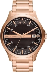 Armani Exchange Watch for Men, Quartz Movement and 46mm Case Size with Stainless Steel, Leather or Silicone Strap