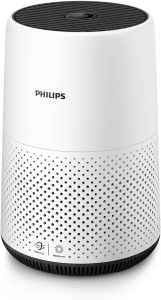 PHILIPS AC0820/10 Compact Air Purifier (for Allergy Sufferers, up to 49m2, Cadr 190m3/H, Aerasense Sensor) White