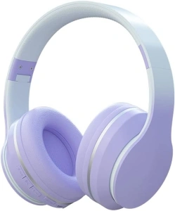 Usoun Bluetooth Headphones Over-Ear,Kids Wireless Bluetooth Headphones with Mic,Foldable Wireless/Wired Stereo Headset,TF Card,Kids Headphones for Boys Girls Travel School Cellphone Tablet PC (Purple)