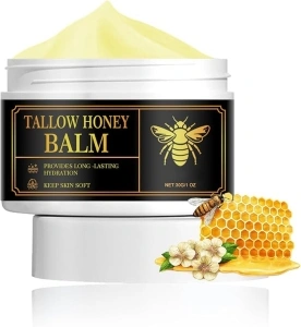 Xumann Tallow and Honey Balm Face Cream for Dry Skin Care, Moisturiser Firming