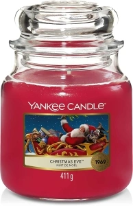 Yankee Candle Scented Candle , Christmas Eve Medium Jar Candle, Long Burning Candles: up to 75 Hours , Perfect Christmas Gifts for Women