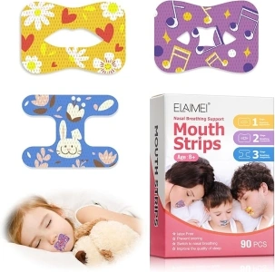 90 Pcs Sleep Mouth Strips,Adult Kids Mouth Strip Tape,Mouth Tape for Sleeping Helps Against Snoring and Develops Nasal Breathing Habitits